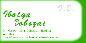 ibolya dobszai business card